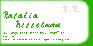natalia mittelman business card